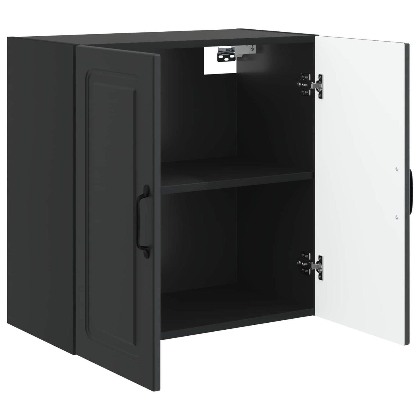Wandschrank 59 x 31 x 60 cm Holzwerkstoff Schwarz