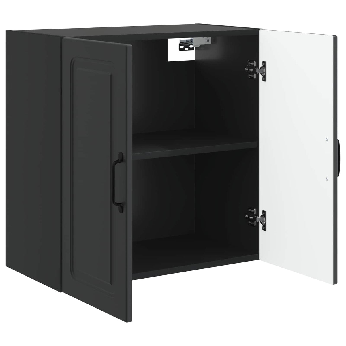 Wandschrank 59 x 31 x 60 cm Holzwerkstoff Schwarz