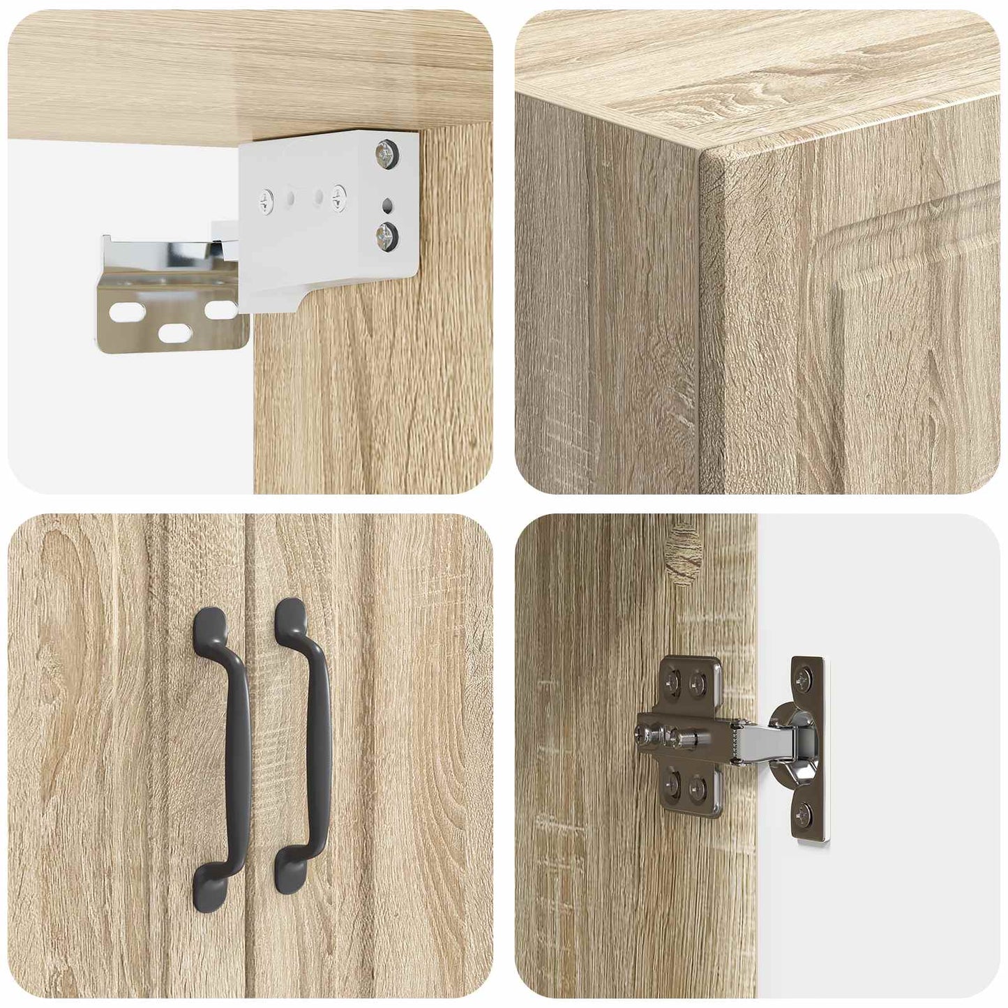 Wandschrank 59 x 31 x 60 cm Holzwerkstoff Sonoma-Eiche