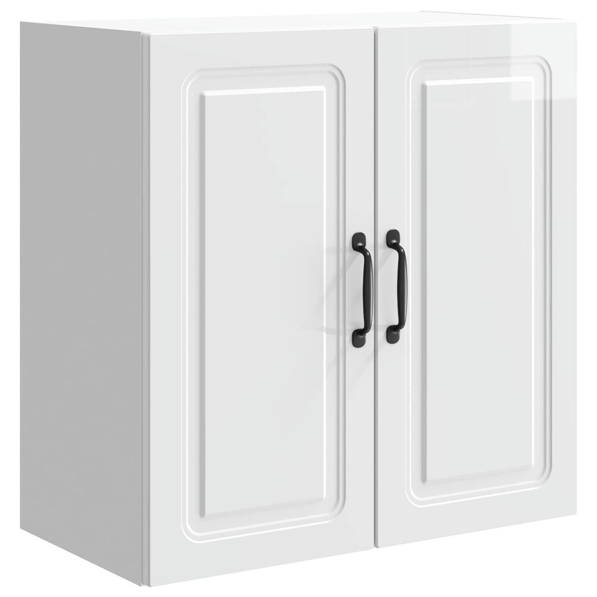 Wandschrank 59 x 31 x 60 cm Holzwerkstoff Hochglanz Weiß