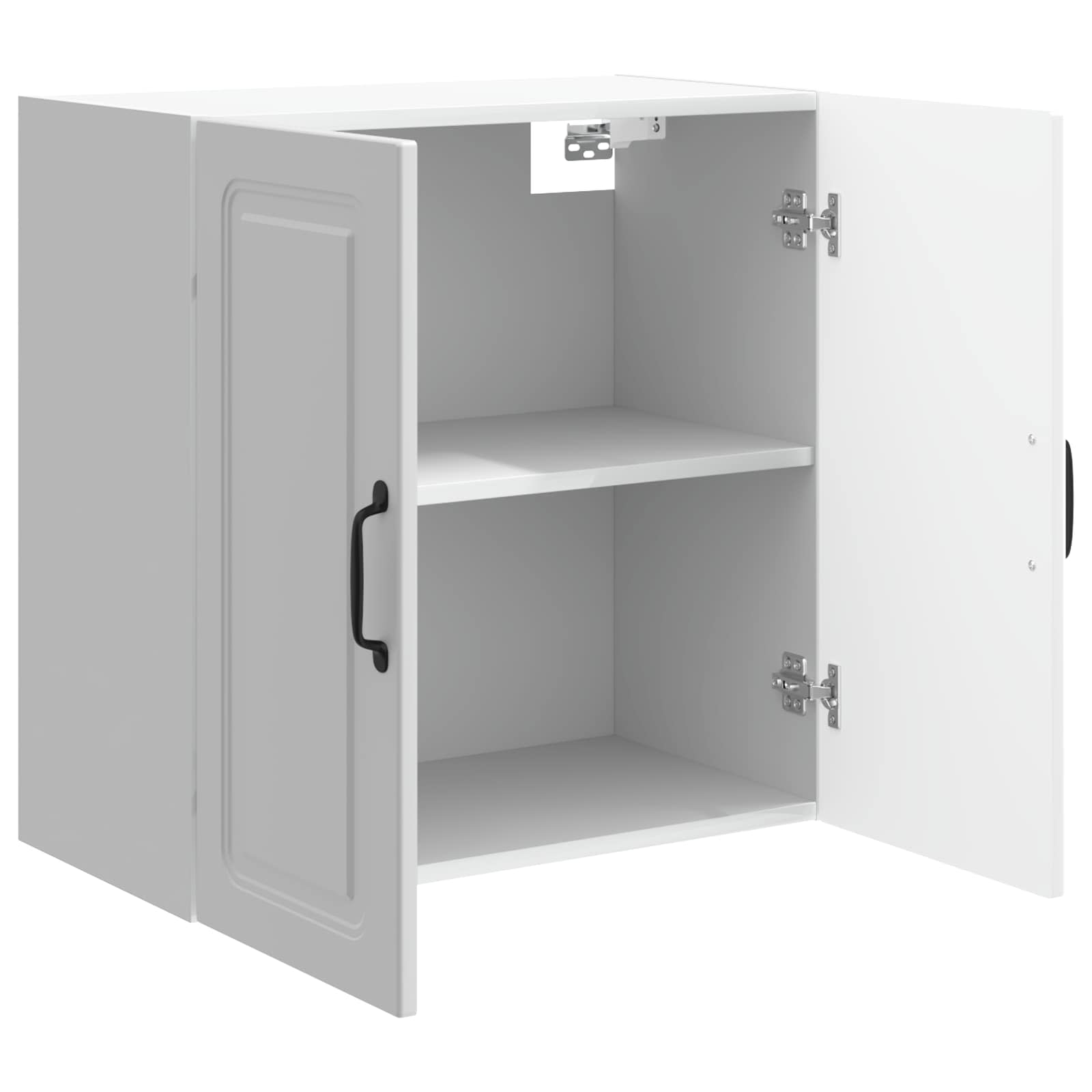 Wandschrank 59 x 31 x 60 cm Holzwerkstoff Hochglanz Weiß