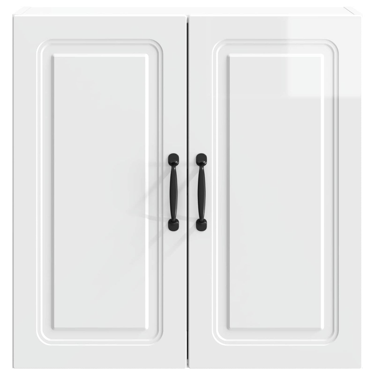 Wandschrank 59 x 31 x 60 cm Holzwerkstoff Hochglanz Weiß