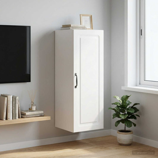 Wandschrank 33 x 34,5 x 90 cm Holzwerkstoff Weiß