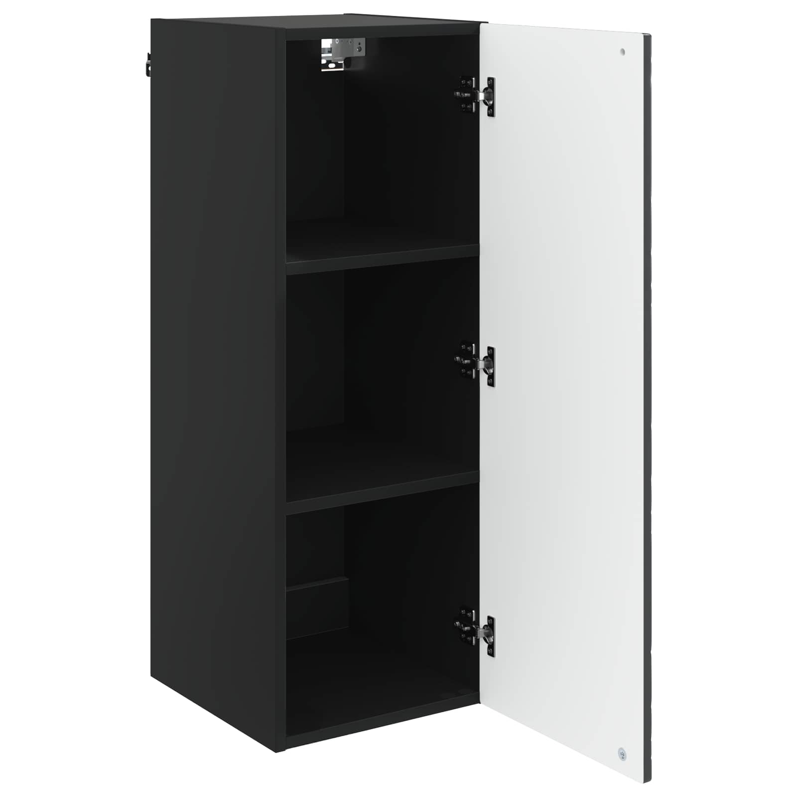Wandschrank 33 x 34,5 x 90 cm Holzwerkstoff Schwarz