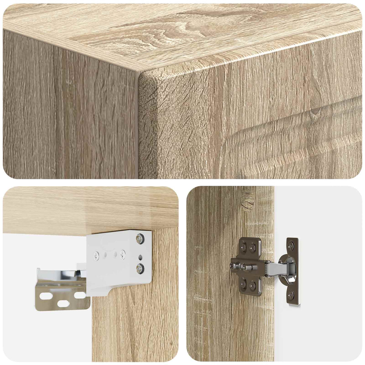 Wandschrank 33 x 34,5 x 90 cm Holzwerkstoff Sonoma-Eiche