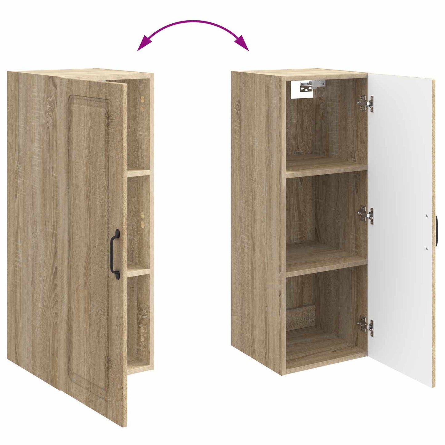 Wandschrank 33 x 34,5 x 90 cm Holzwerkstoff Sonoma-Eiche