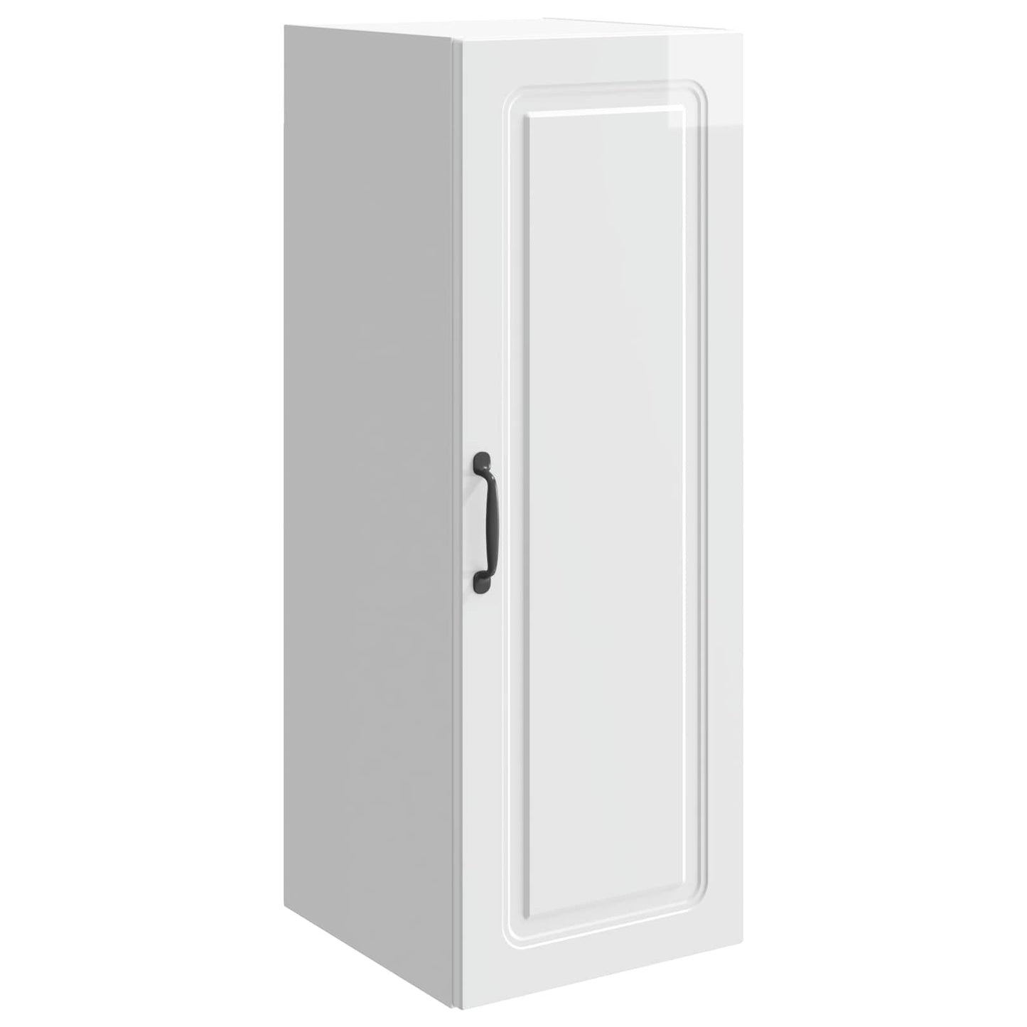 Wandschrank 33 x 34,5 x 90 cm Holzwerkstoff Hochglanz Weiß