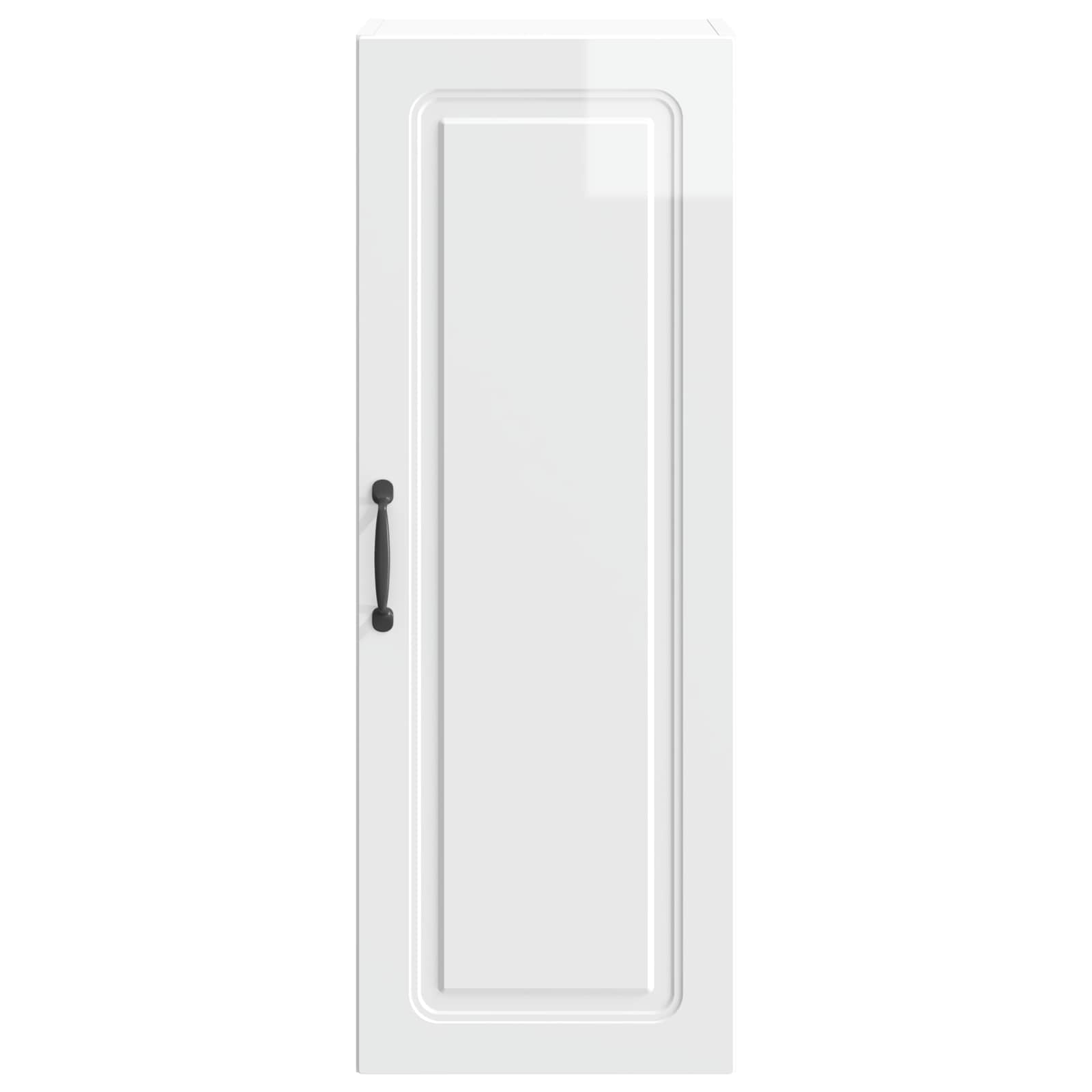 Wandschrank 33 x 34,5 x 90 cm Holzwerkstoff Hochglanz Weiß