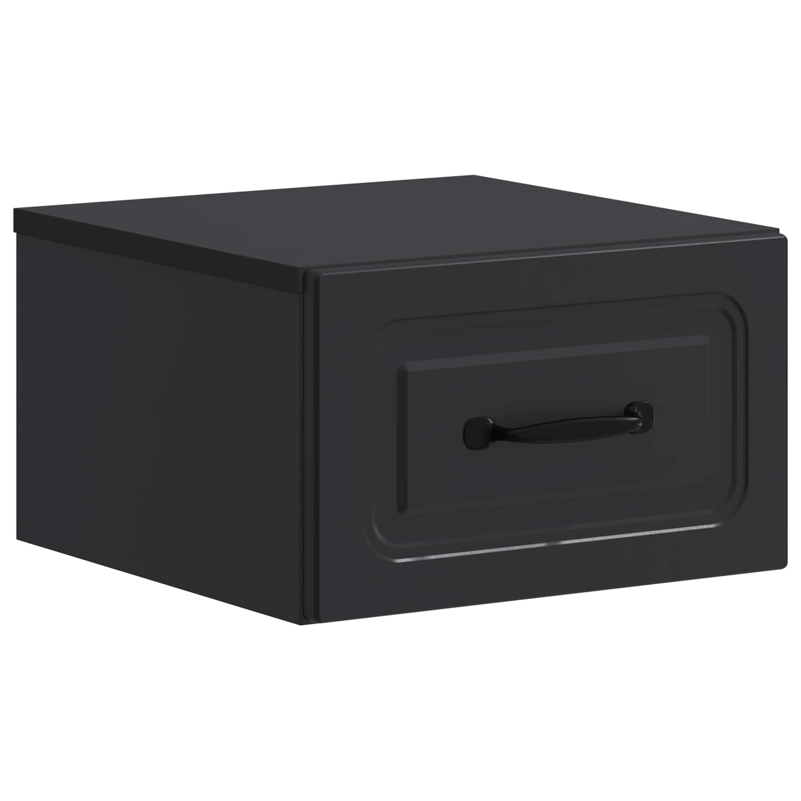 Wandmontierter Nachttisch Schwarz 34,5 x 33 x 20 cm