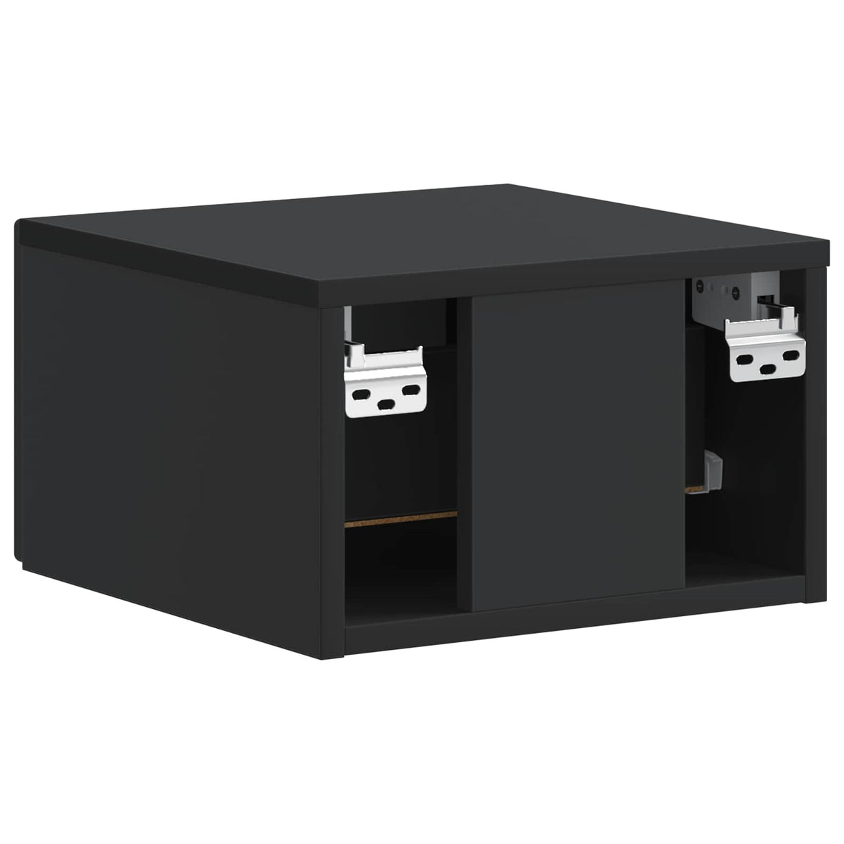 Wandmontierter Nachttisch 2 stk. Schwarz 34,5 x 33 x 20 cm