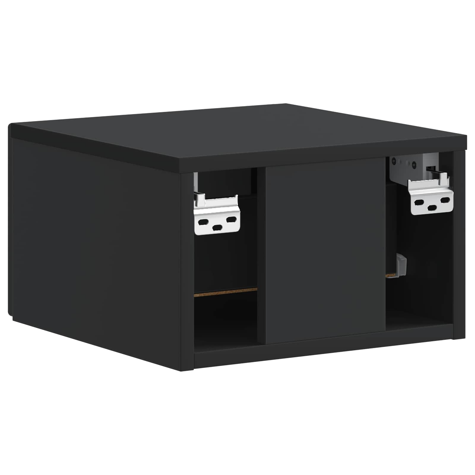 Wandmontierter Nachttisch 2 stk. Schwarz 34,5 x 33 x 20 cm