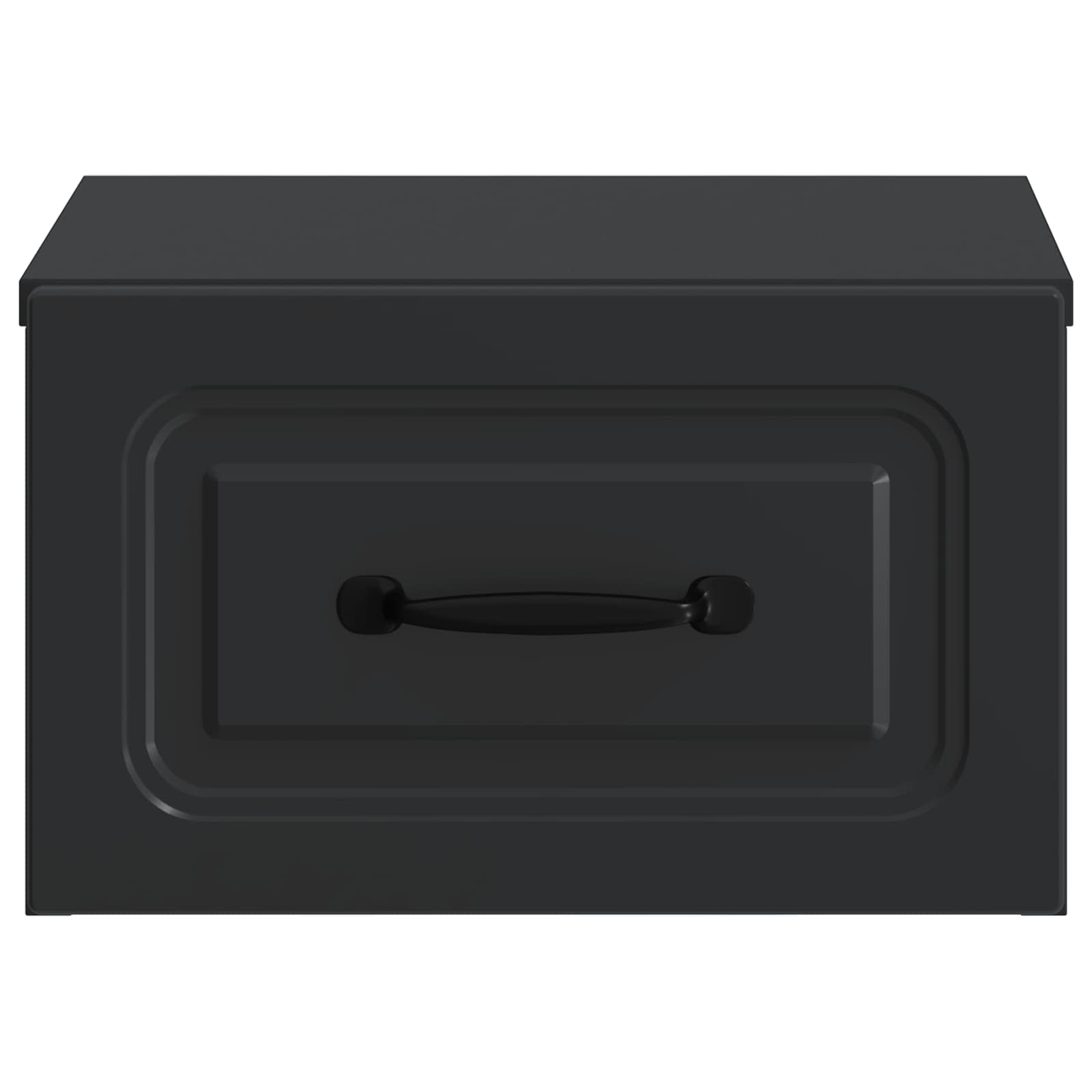 Wandmontierter Nachttisch 2 stk. Schwarz 34,5 x 33 x 20 cm