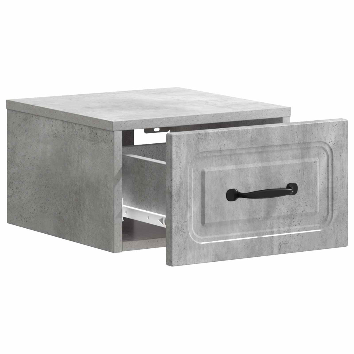 Wandmontierter Nachttisch 2 stk. Betongrau 34,5 x 33 x 20 cm