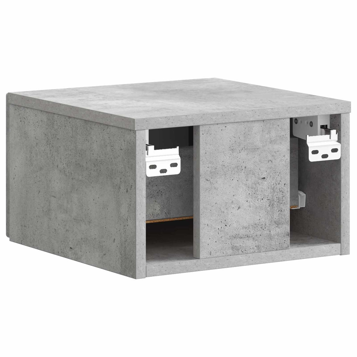 Wandmontierter Nachttisch 2 stk. Betongrau 34,5 x 33 x 20 cm