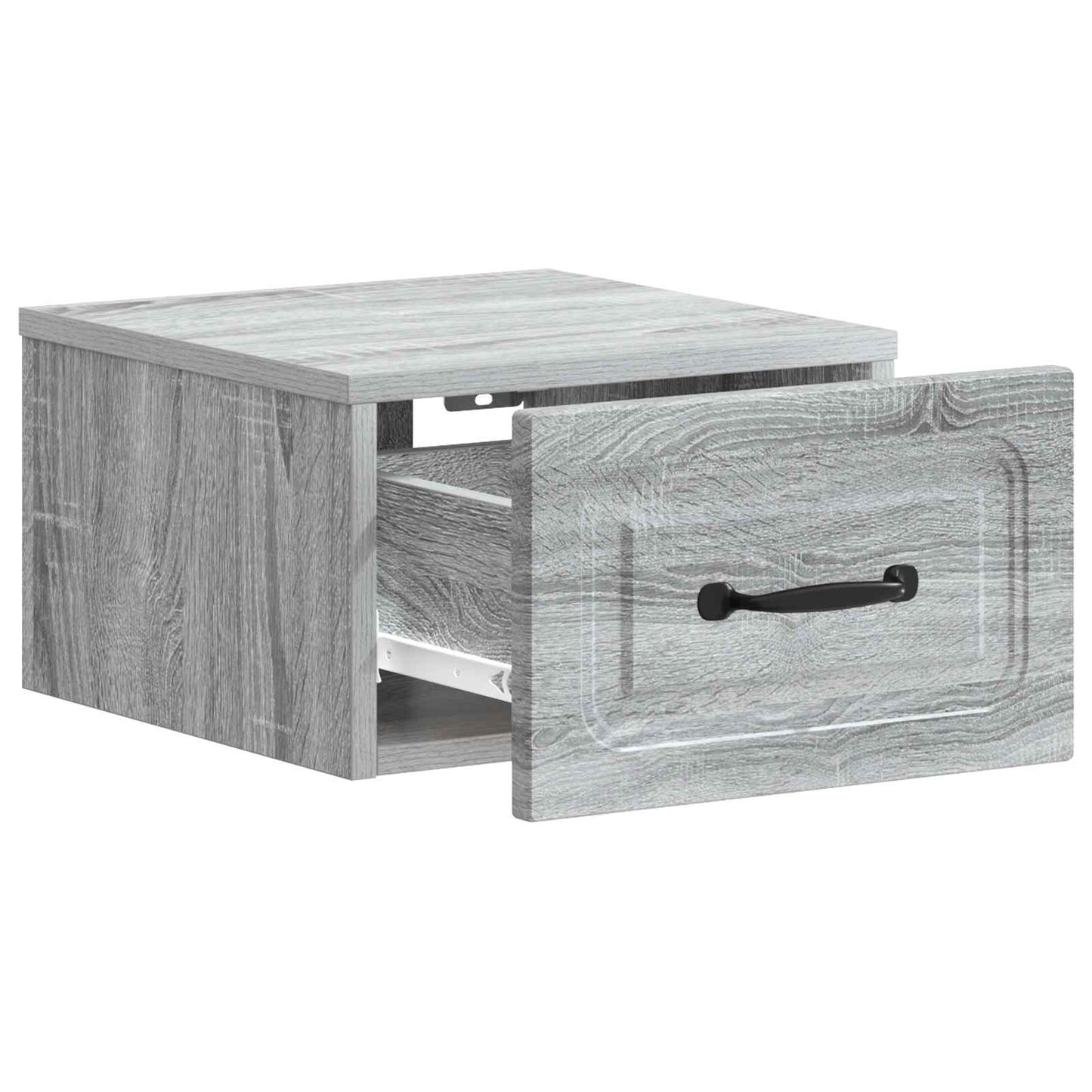 Wandmontierter Nachttisch 2 stk. Graues Sonoma