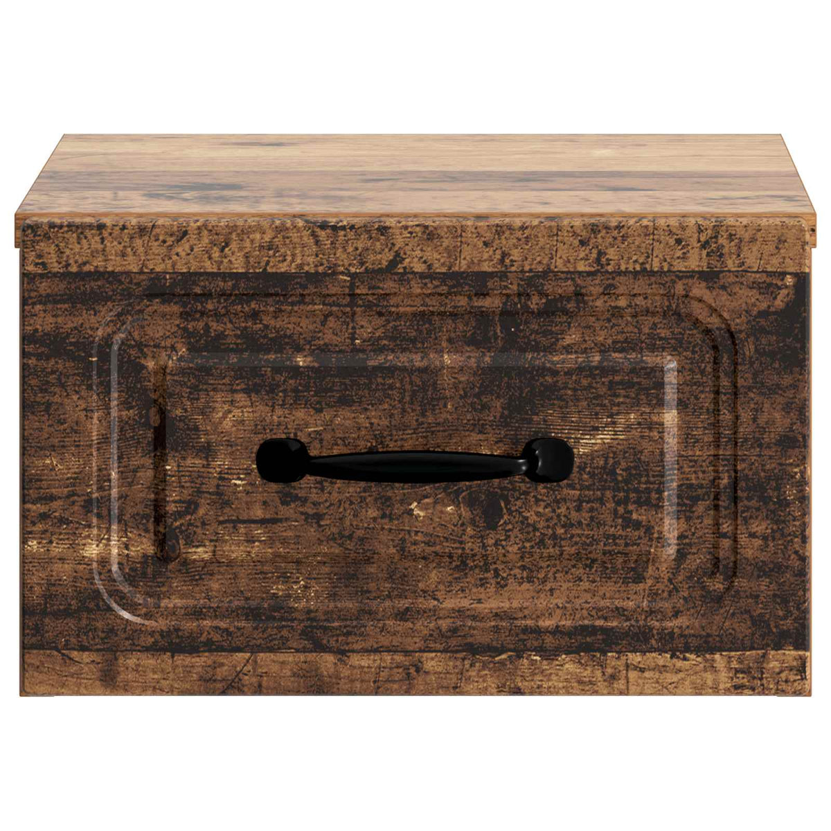 Wandmontierter Nachttisch 2 stk. Altholz 34,5 x 33 x 20 cm