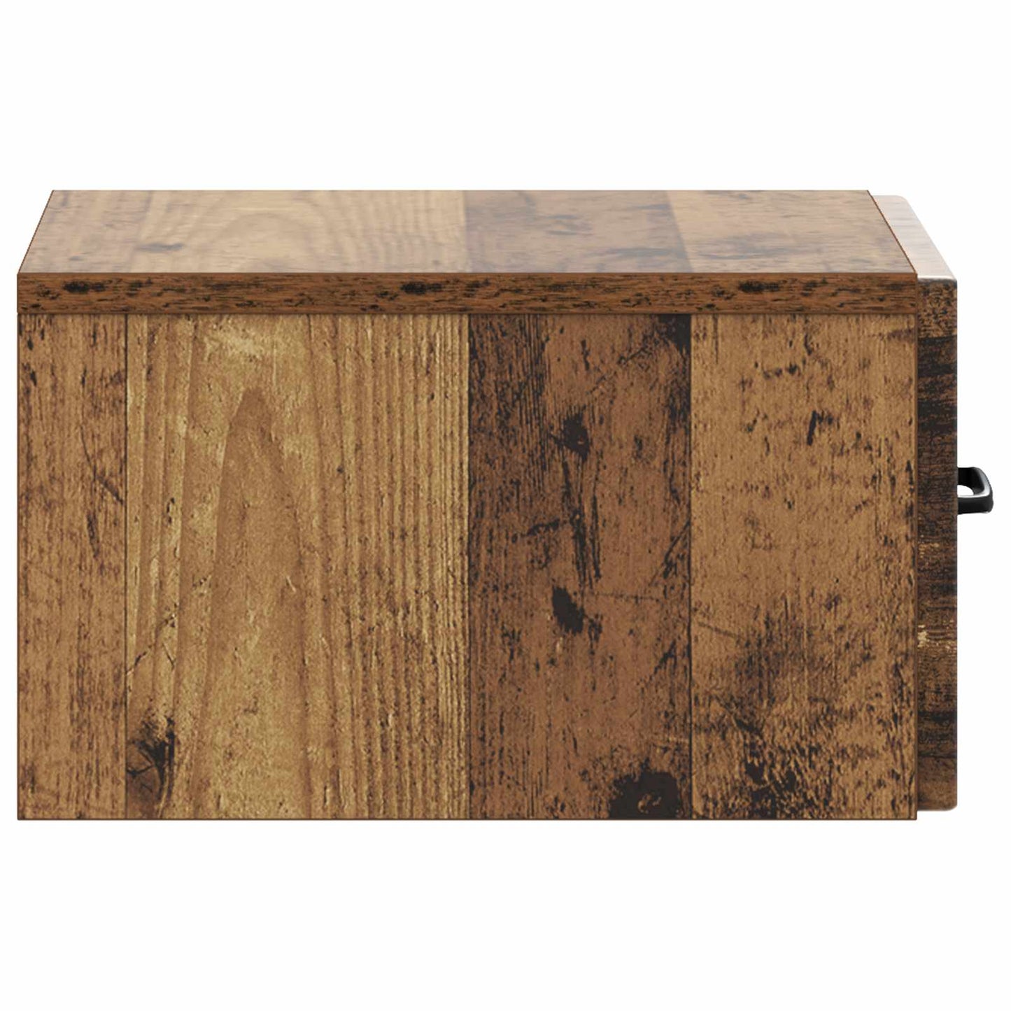 Wandmontierter Nachttisch 2 stk. Altholz 34,5 x 33 x 20 cm
