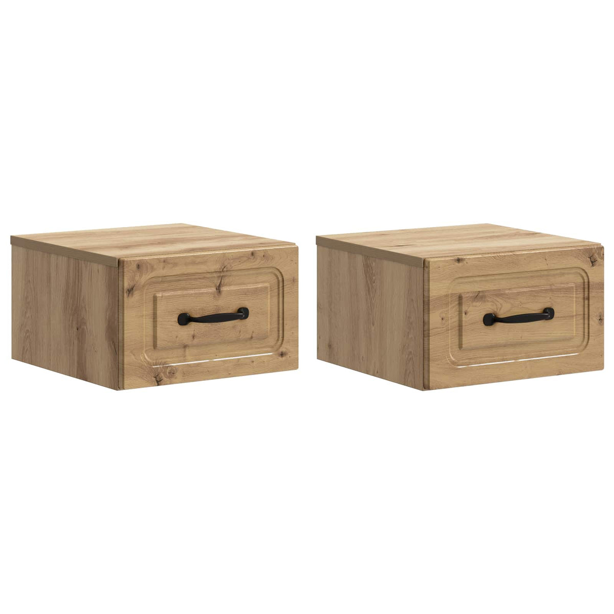 Wandmontierter Nachttisch 2 stk. Artisan-Eiche