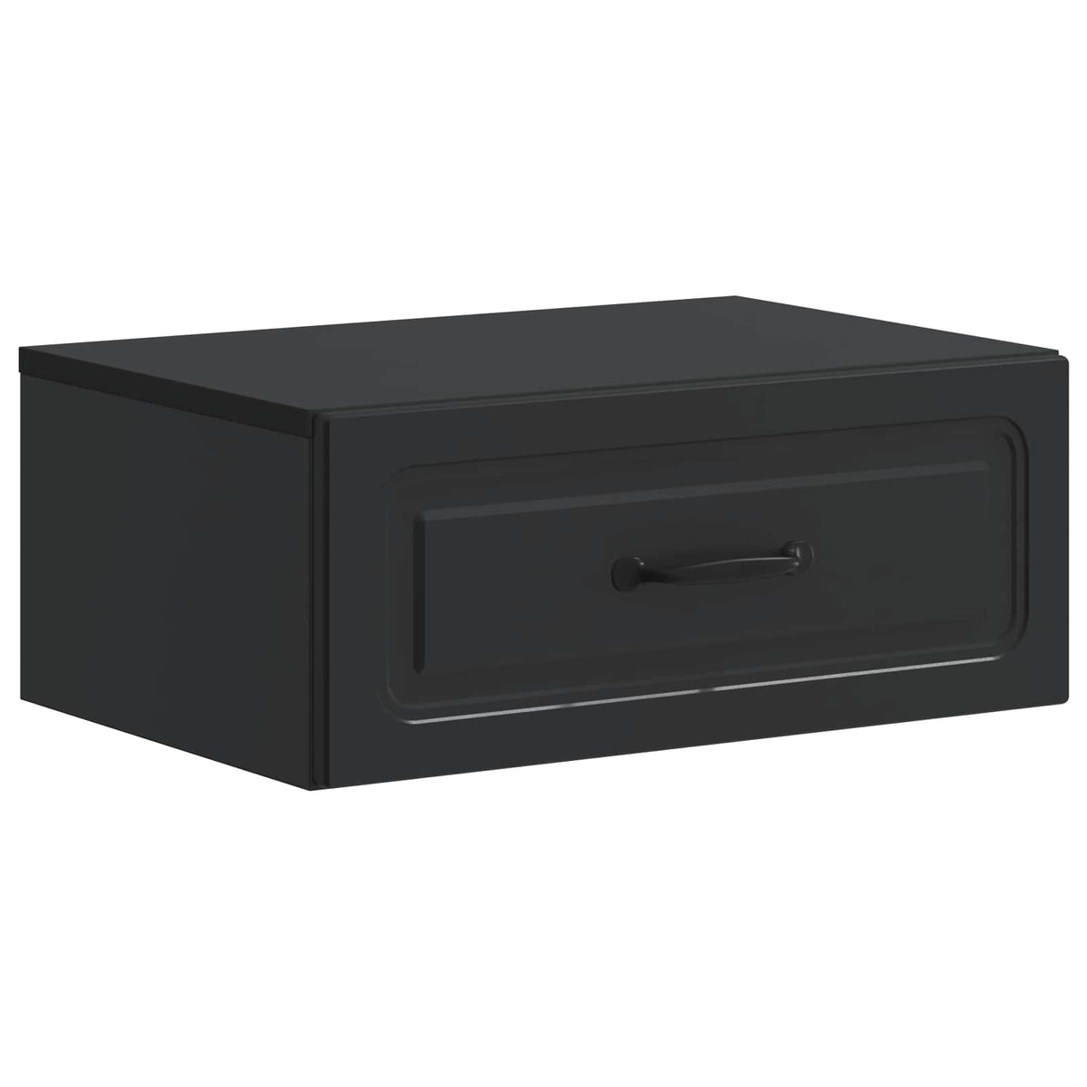 Wandmontierter Nachttisch 2 Stk. Schwarz 49 x 34,5 x 20 cm
