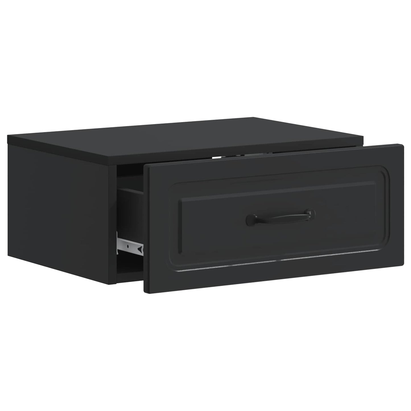 Wandmontierter Nachttisch 2 Stk. Schwarz 49 x 34,5 x 20 cm