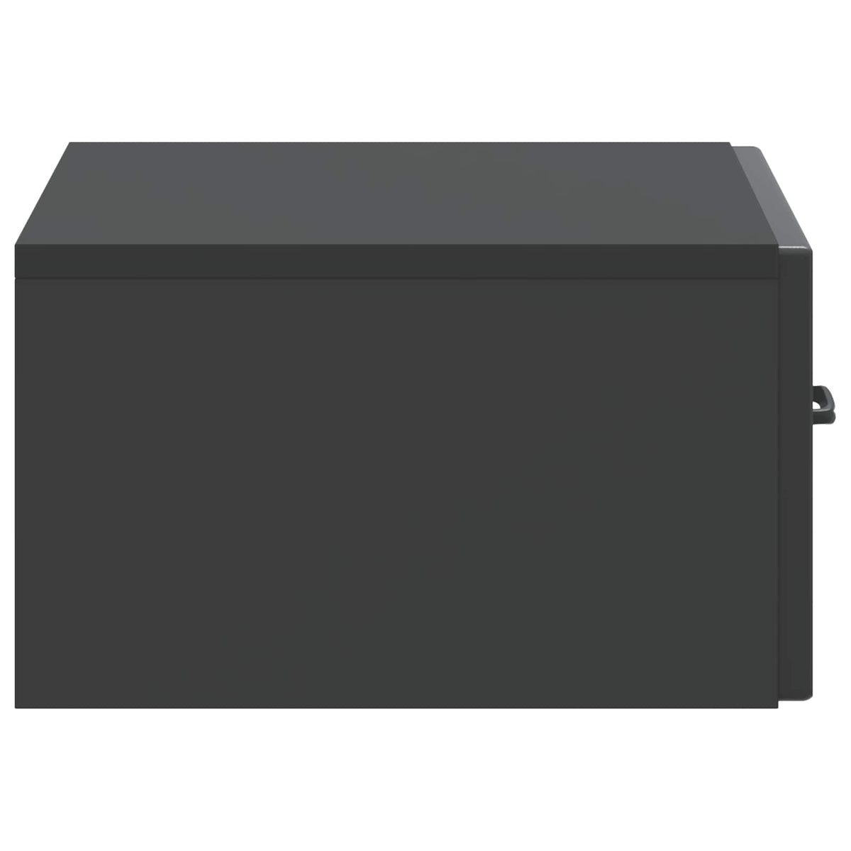 Wandmontierter Nachttisch 2 Stk. Schwarz 49 x 34,5 x 20 cm