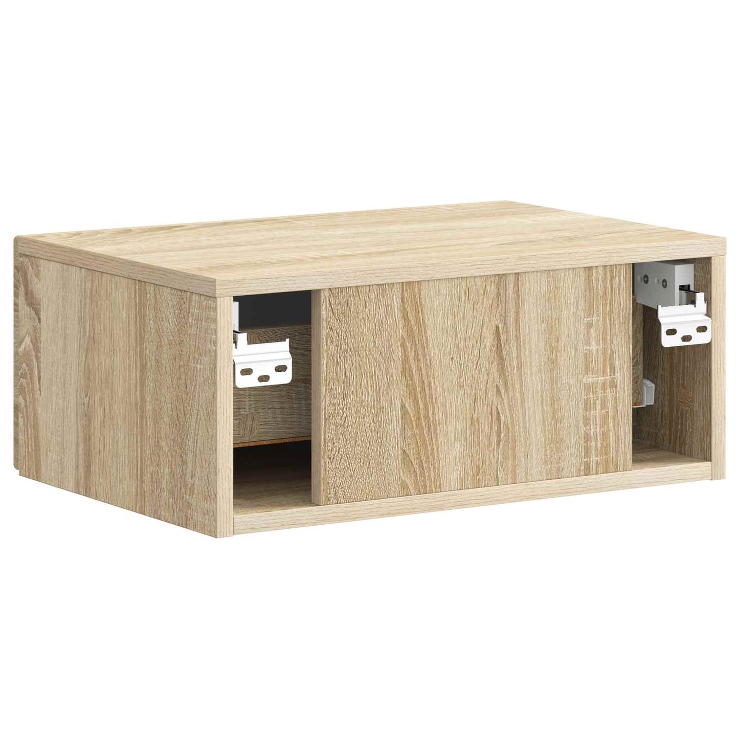 Wandmontierter Nachttisch 2 Stk. Sonoma-Eiche 49 x 34,5 x 20 cm