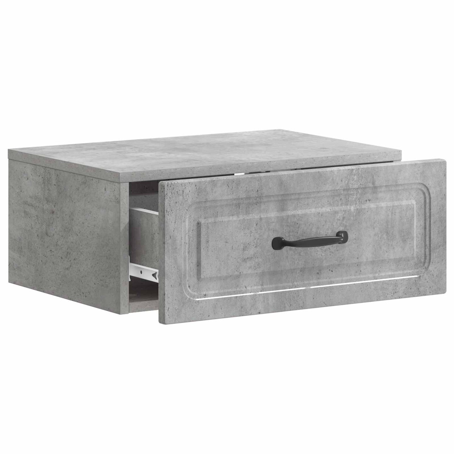 Wandmontierter Nachttisch 2 Stk. Betongrau 49 x 34,5 x 20 cm