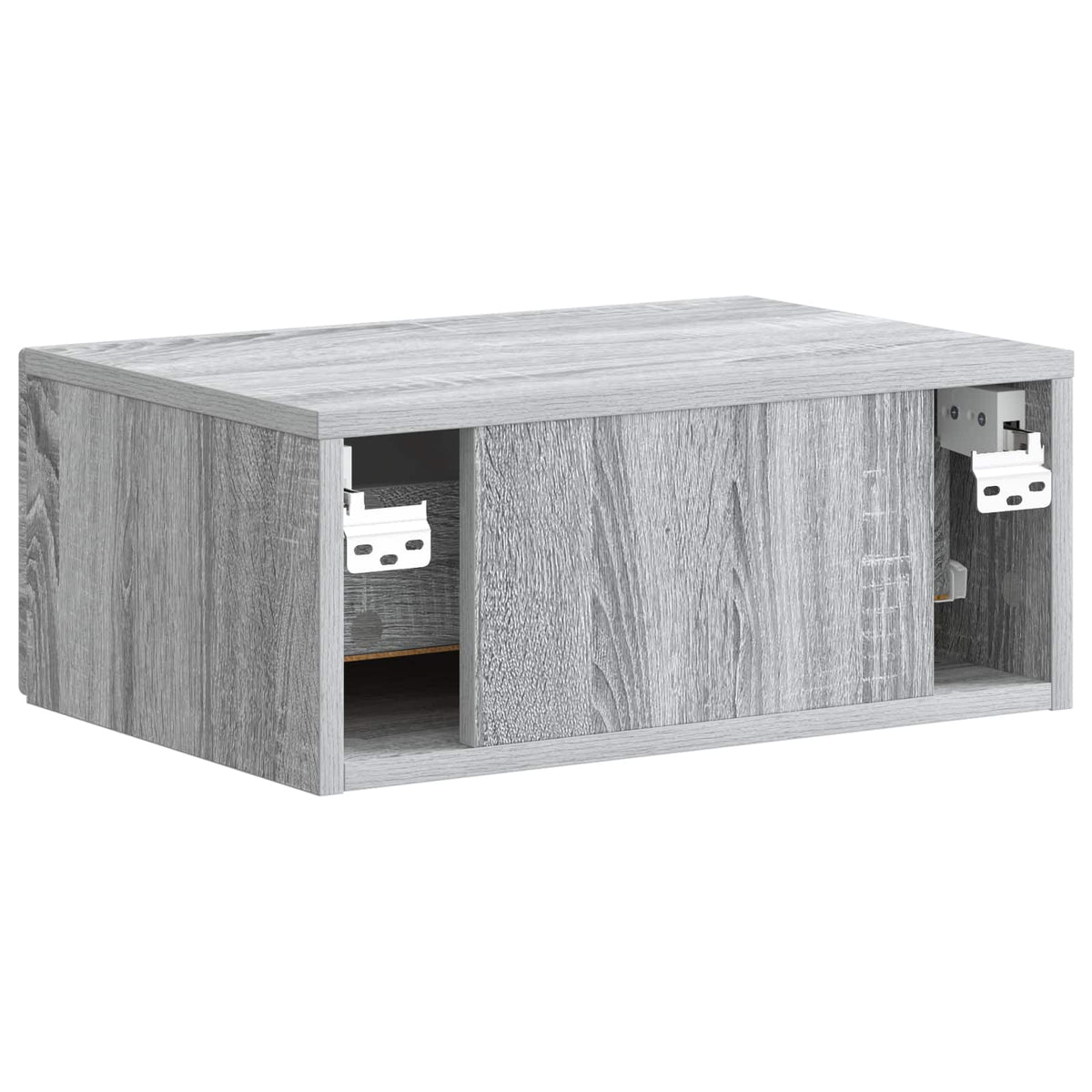 Wandmontierter Nachttisch 2 Stk. Sonoma-Grau 49 x 34,5 x 20 cm