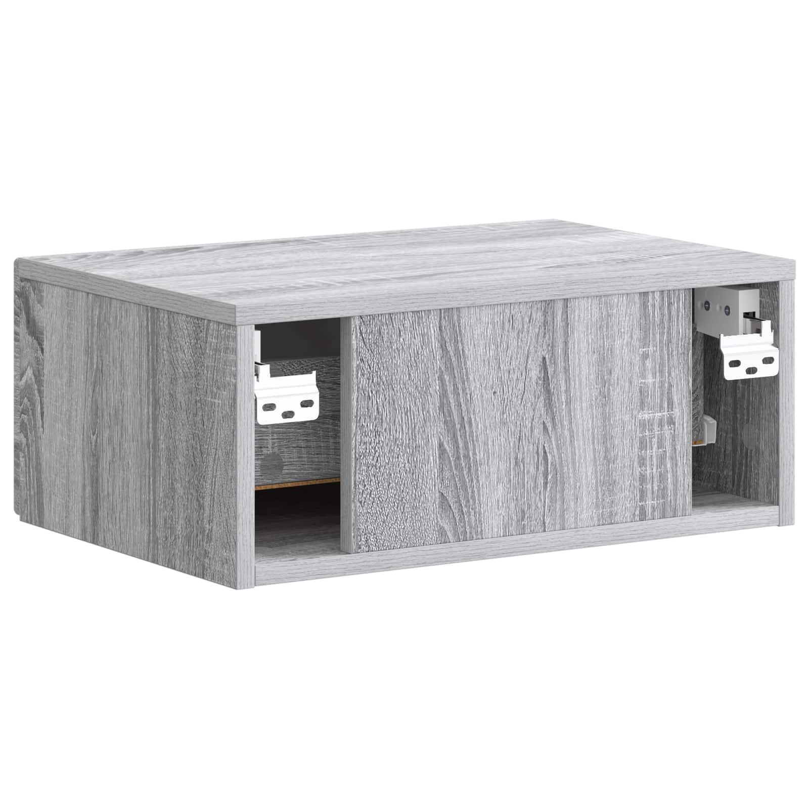 Wandmontierter Nachttisch 2 Stk. Sonoma-Grau 49 x 34,5 x 20 cm