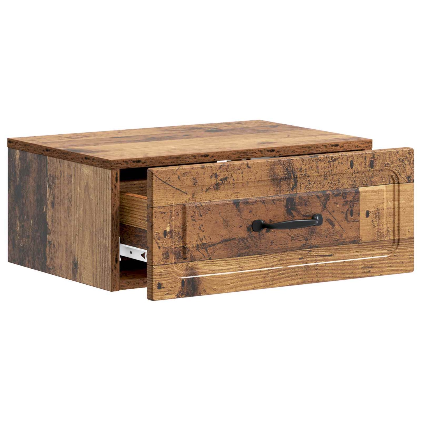 Wandmontierter Nachttisch 2 Stk. Altholz 49 x 34,5 x 20 cm