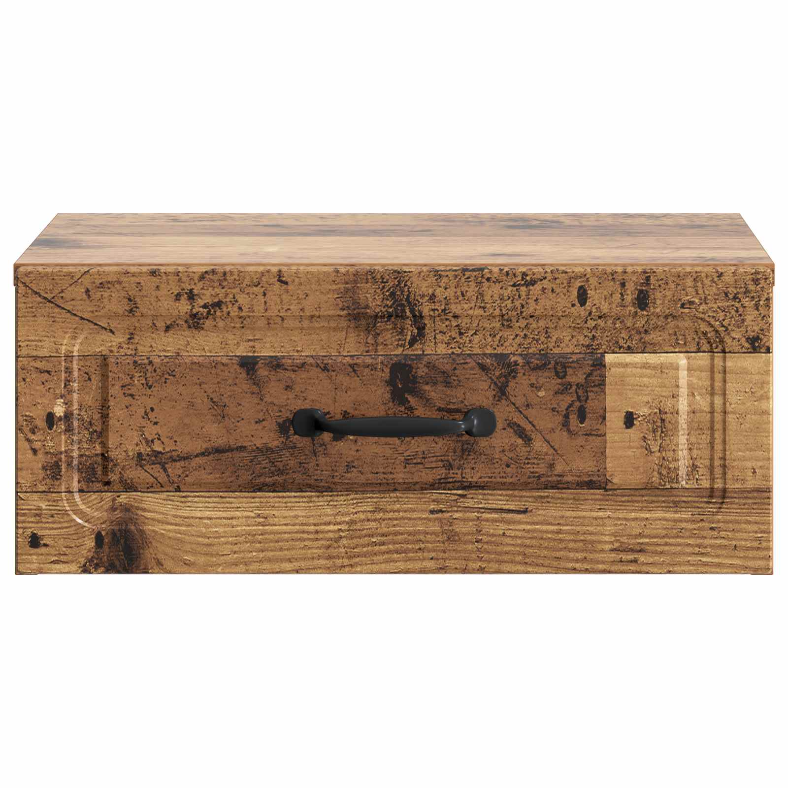 Wandmontierter Nachttisch 2 Stk. Altholz 49 x 34,5 x 20 cm