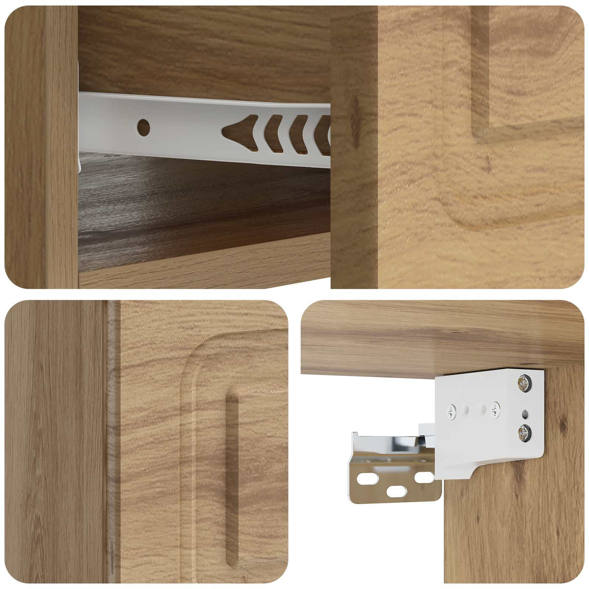 Wandmontierter Nachttisch 2 stk. Artisan-Eiche