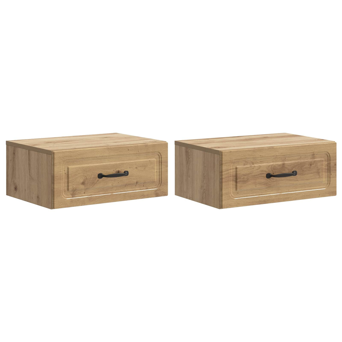 Wandmontierter Nachttisch 2 stk. Artisan-Eiche
