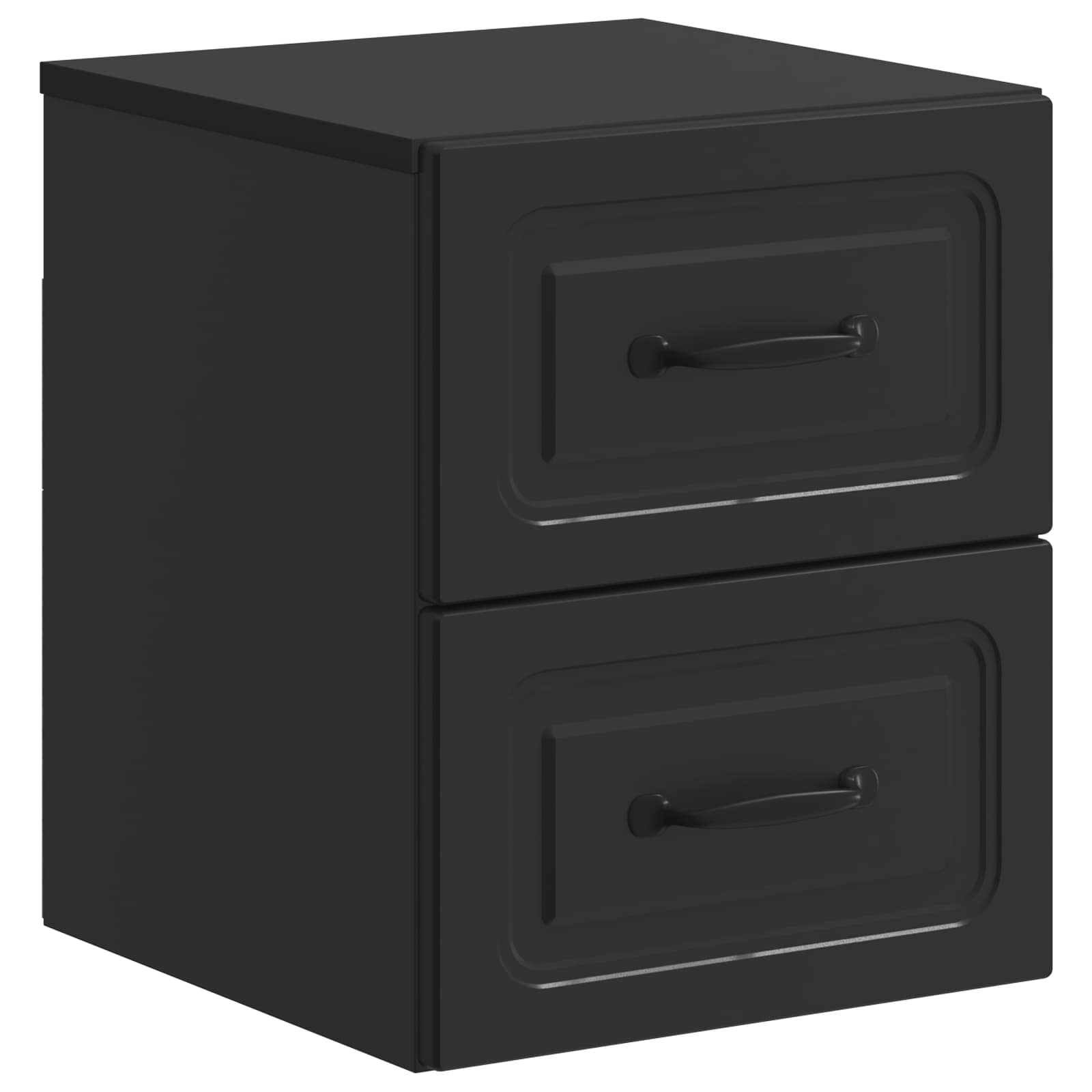 Wandmontierter Nachttisch 2 stk. Schwarz 34,5 x 33 x 40 cm