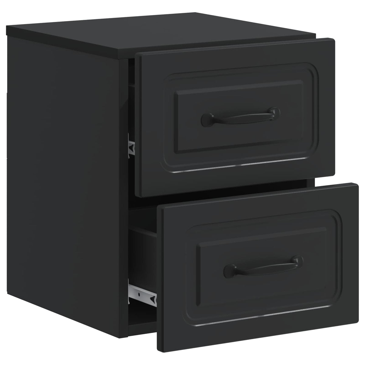 Wandmontierter Nachttisch 2 stk. Schwarz 34,5 x 33 x 40 cm
