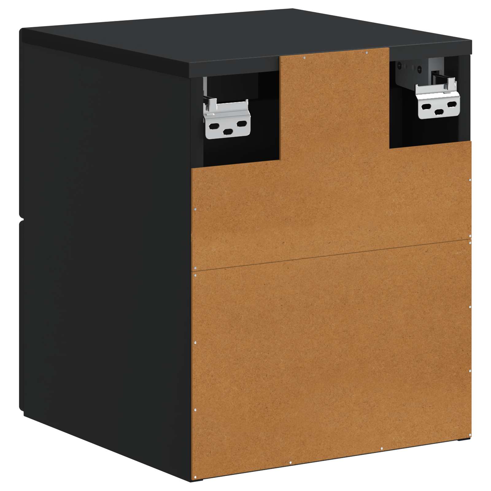 Wandmontierter Nachttisch 2 stk. Schwarz 34,5 x 33 x 40 cm