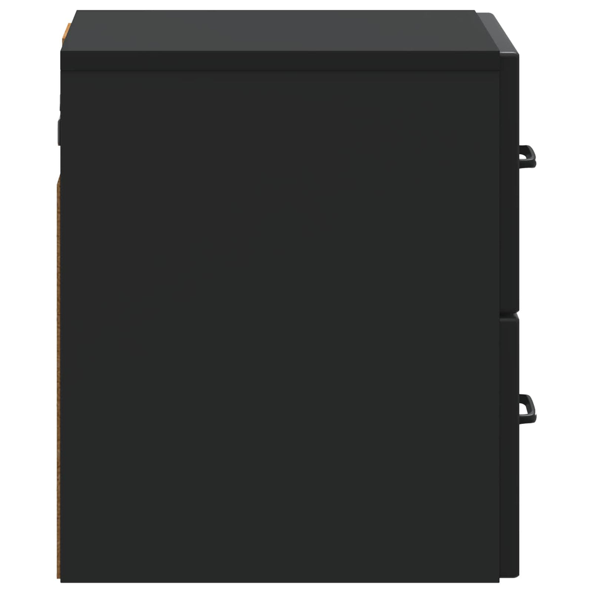 Wandmontierter Nachttisch 2 stk. Schwarz 34,5 x 33 x 40 cm