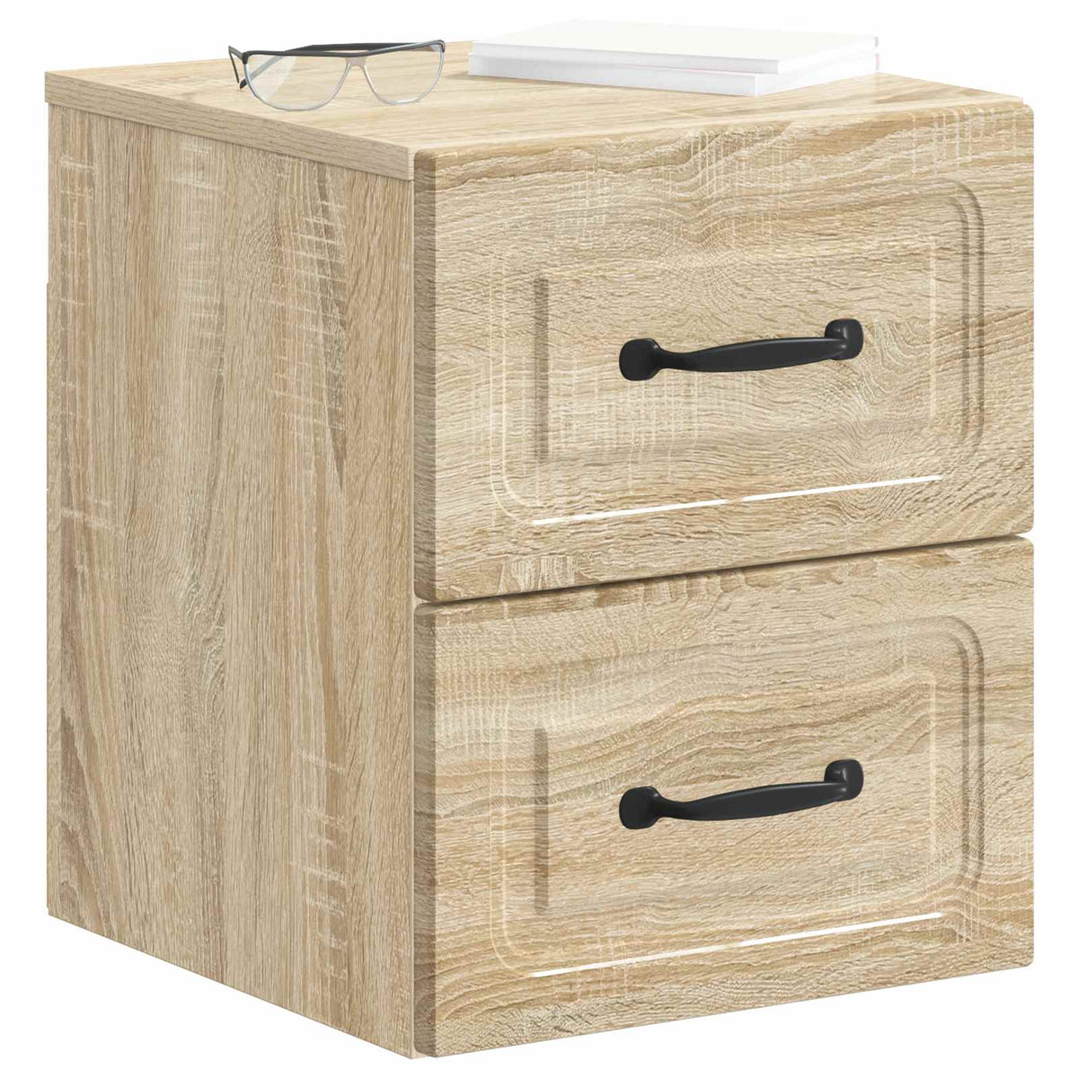 Wandmontierter Nachttisch Sonoma-Eiche 34,5 x 33 x 40 cm