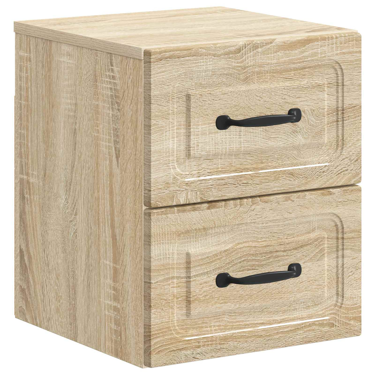 Wandmontierter Nachttisch 2 stk. Sonoma-Eiche 34,5 x 33 x 40 cm