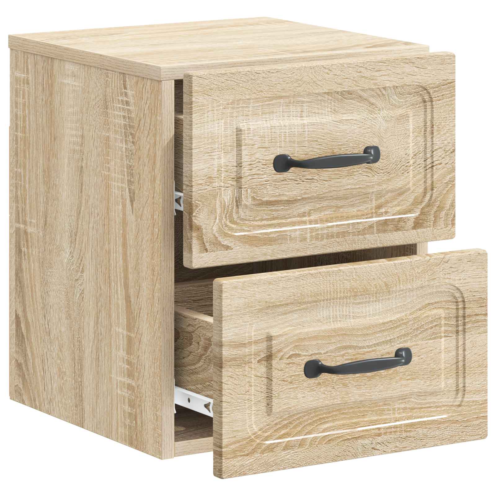 Wandmontierter Nachttisch 2 stk. Sonoma-Eiche 34,5 x 33 x 40 cm