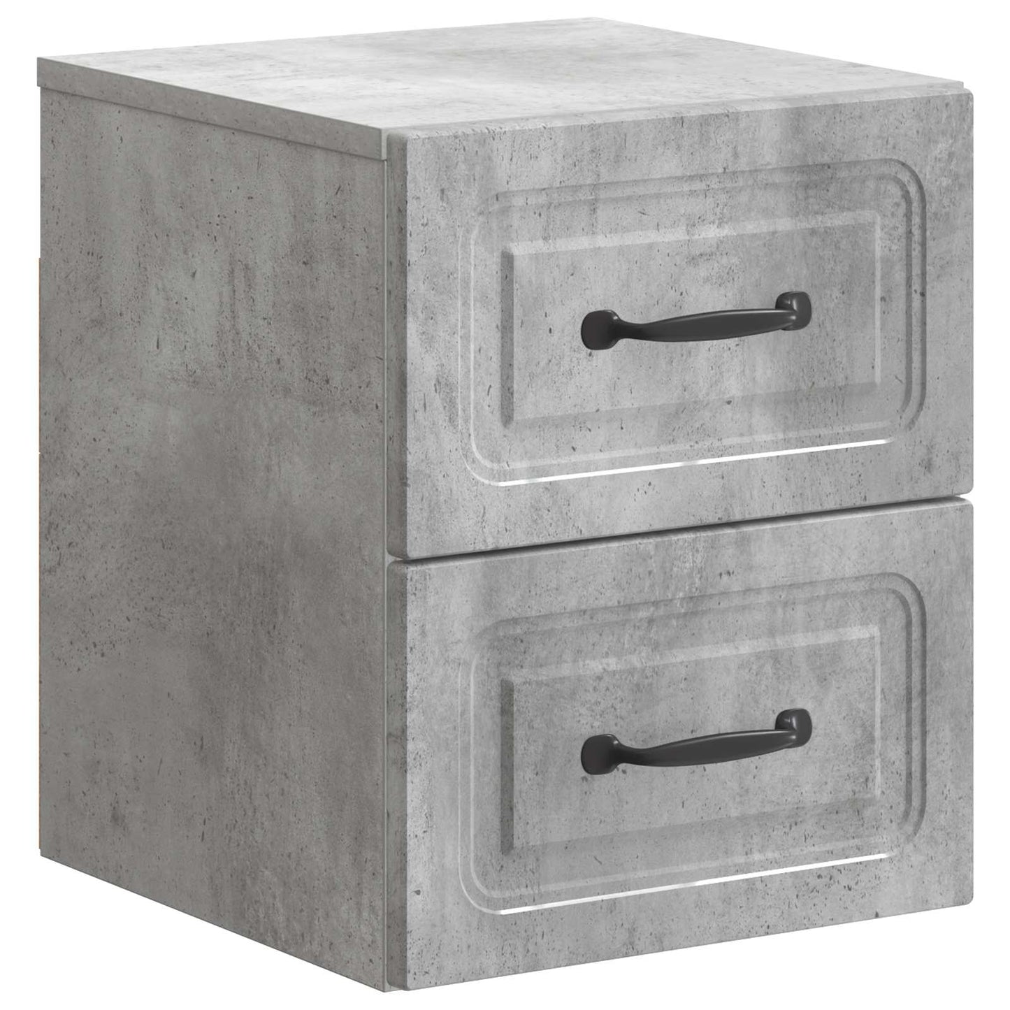 Wandmontierter Nachttisch 2 stk. Betongrau 34,5 x 33 x 40 cm