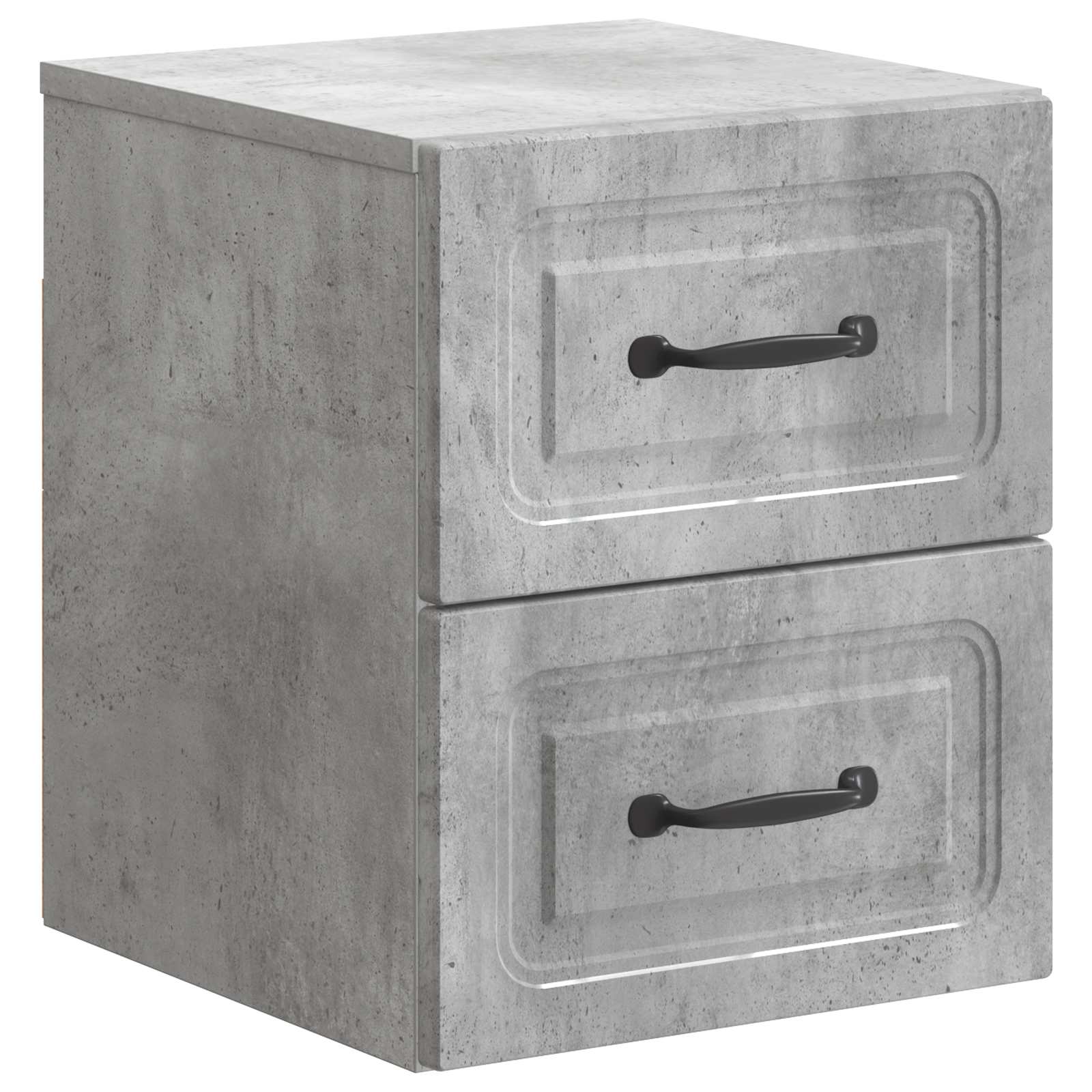 Wandmontierter Nachttisch 2 stk. Betongrau 34,5 x 33 x 40 cm