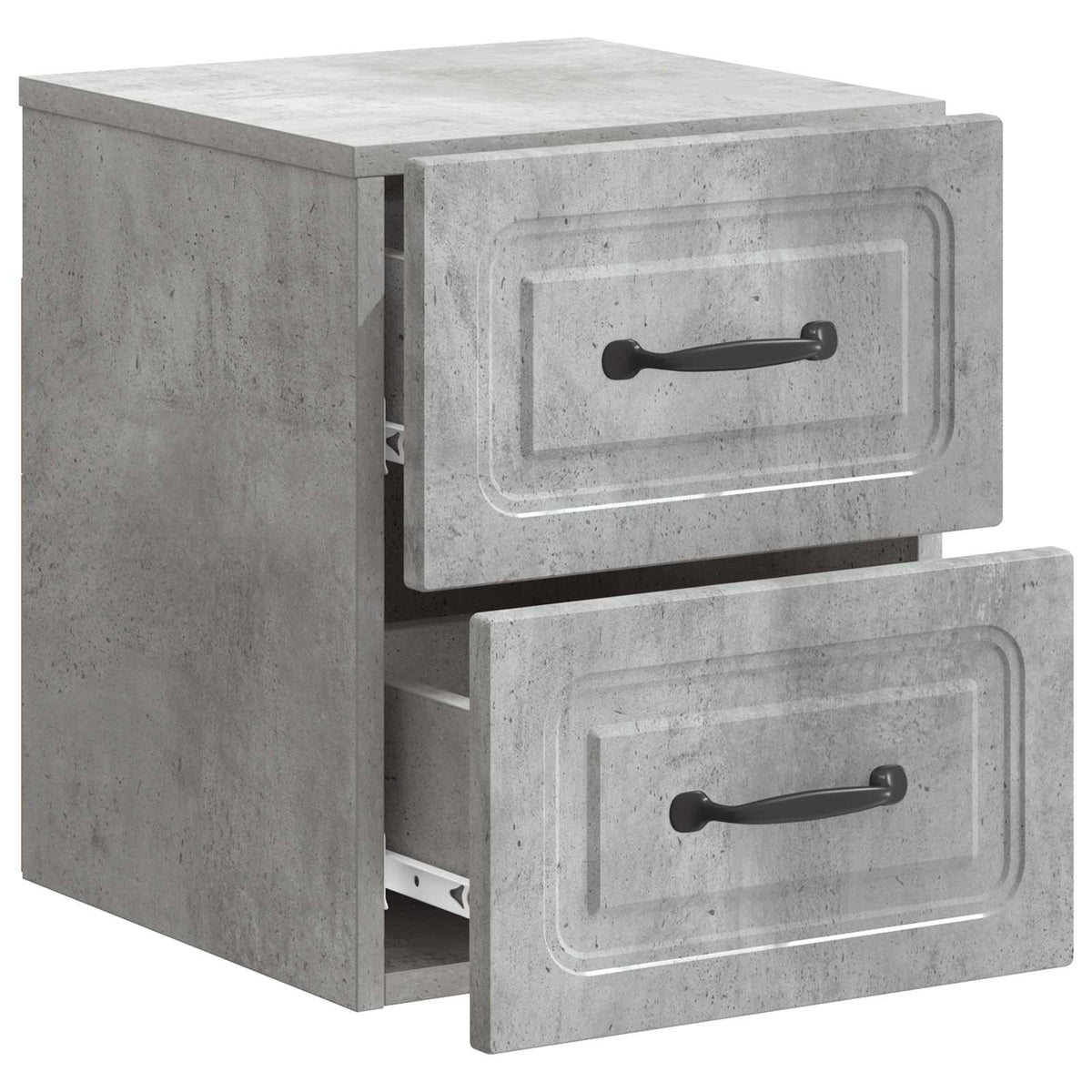 Wandmontierter Nachttisch 2 stk. Betongrau 34,5 x 33 x 40 cm