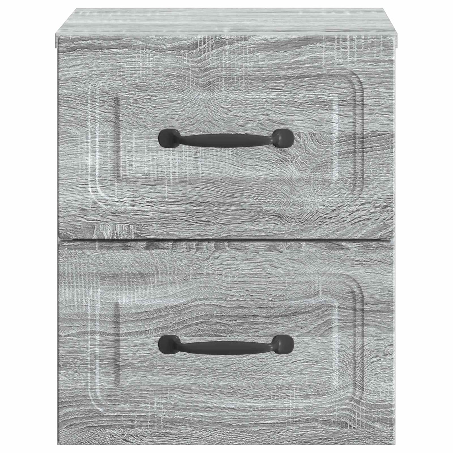 Wandmontierter Nachttisch 2 stk. Graues Sonoma