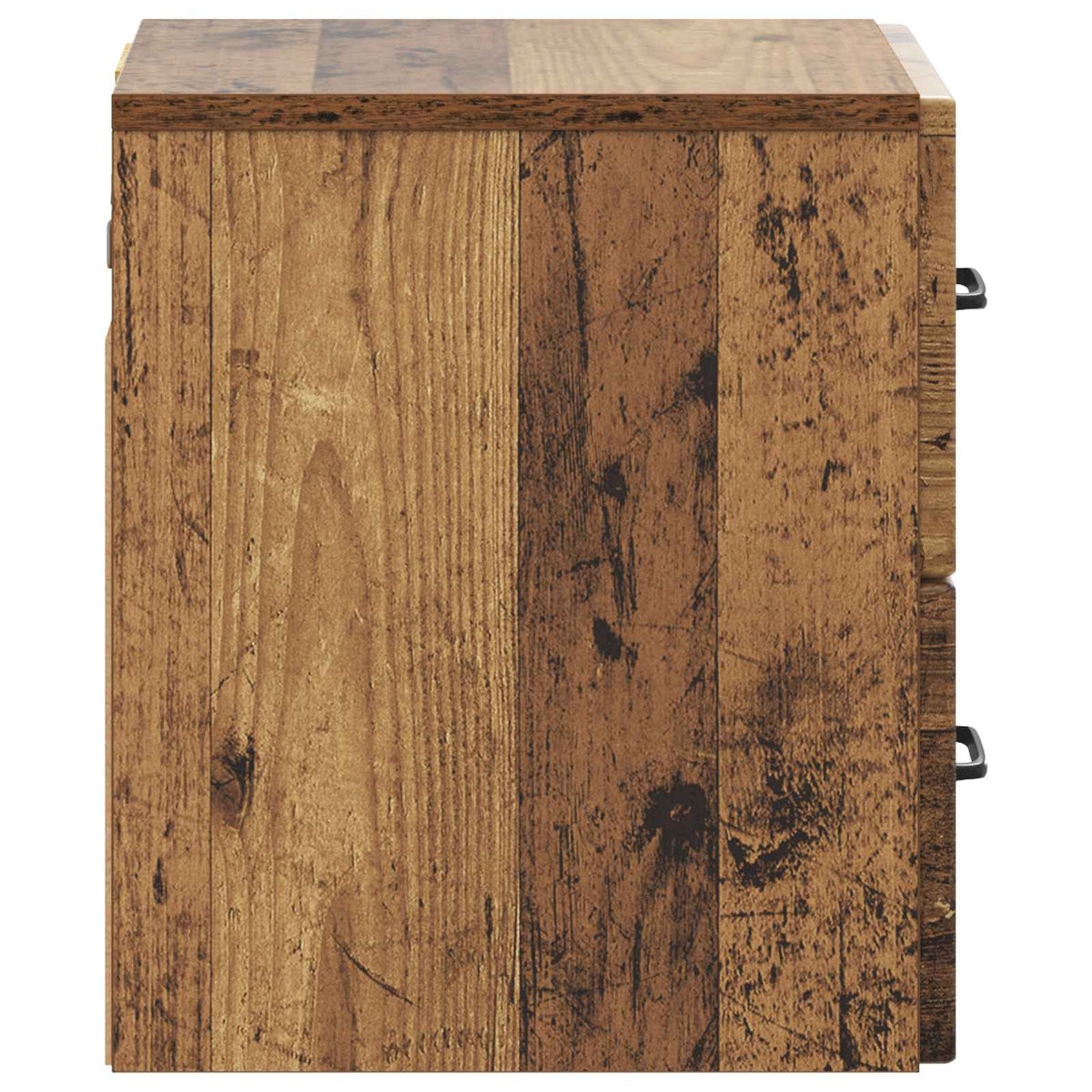 Wandmontierter Nachttisch 2 stk. Altholz 34,5 x 33 x 40 cm