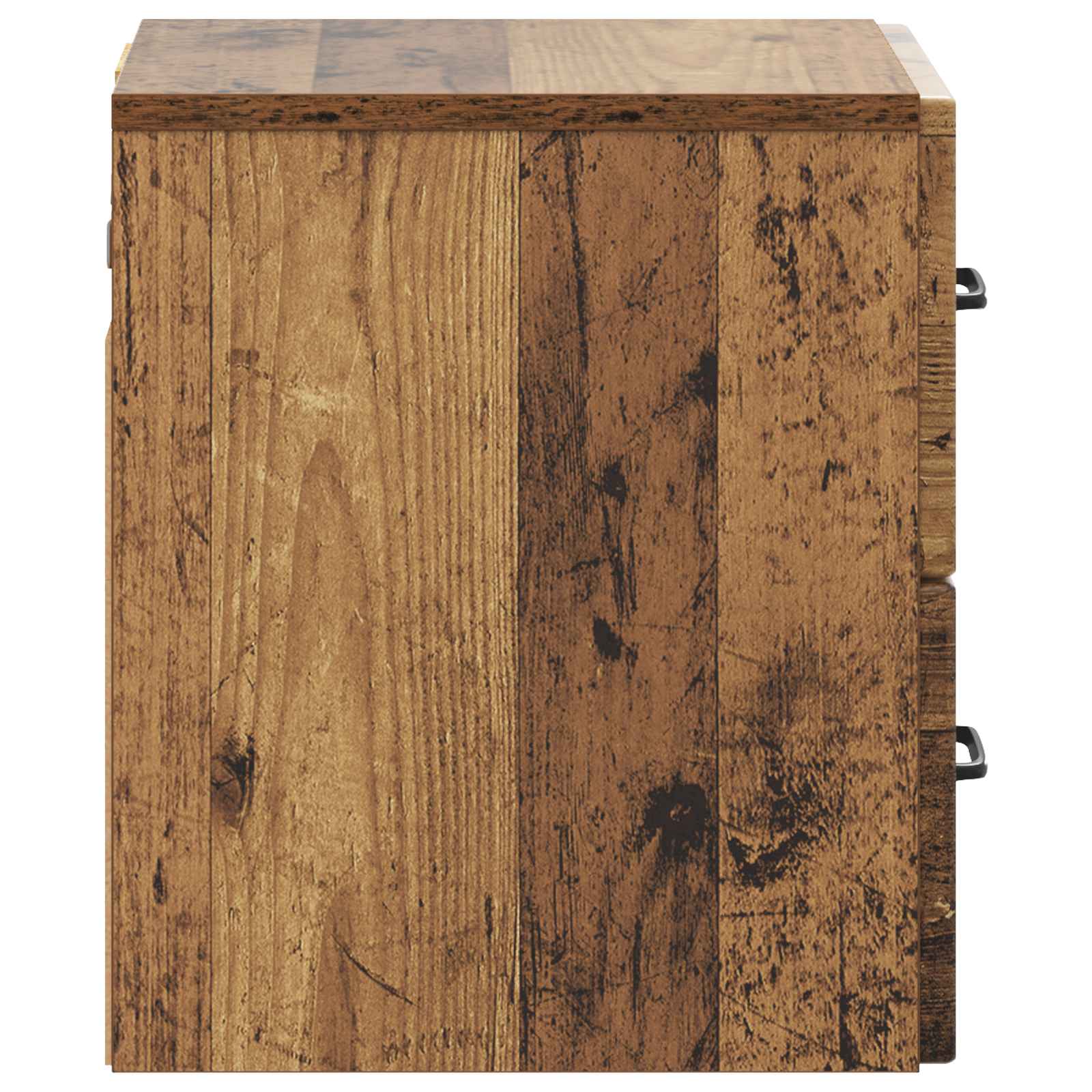 Wandmontierter Nachttisch 2 stk. Altholz 34,5 x 33 x 40 cm