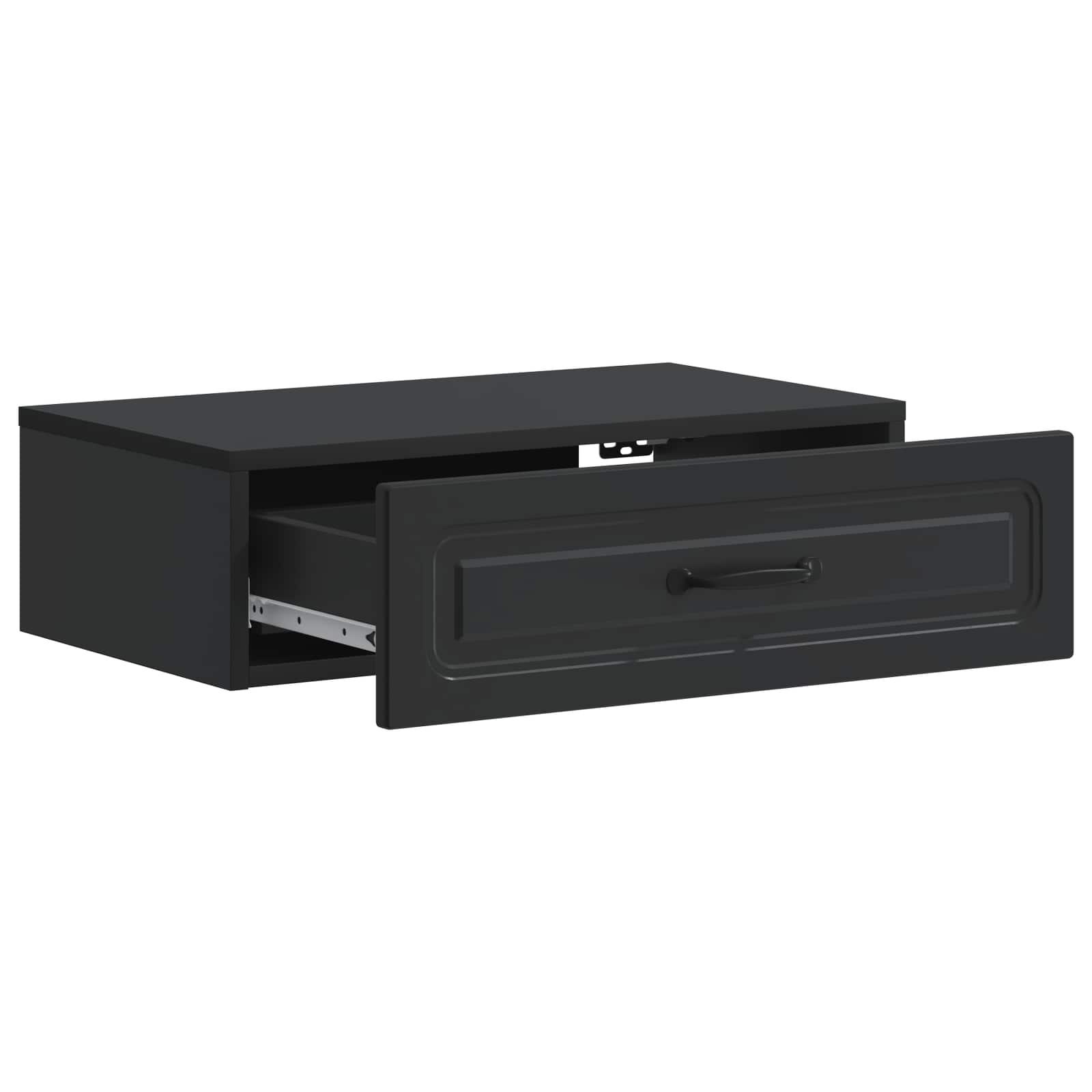 Wandmontierter Beistelltisch Schwarz 59 x 34,5 x 17 cm