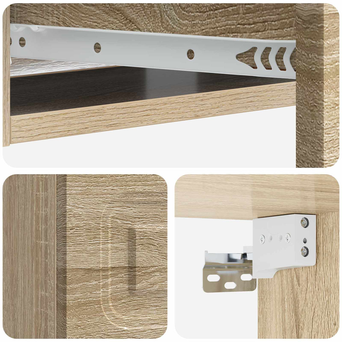 Wandmontierter Beistelltisch Sonoma-Eiche 59 x 34,5 x 17 cm