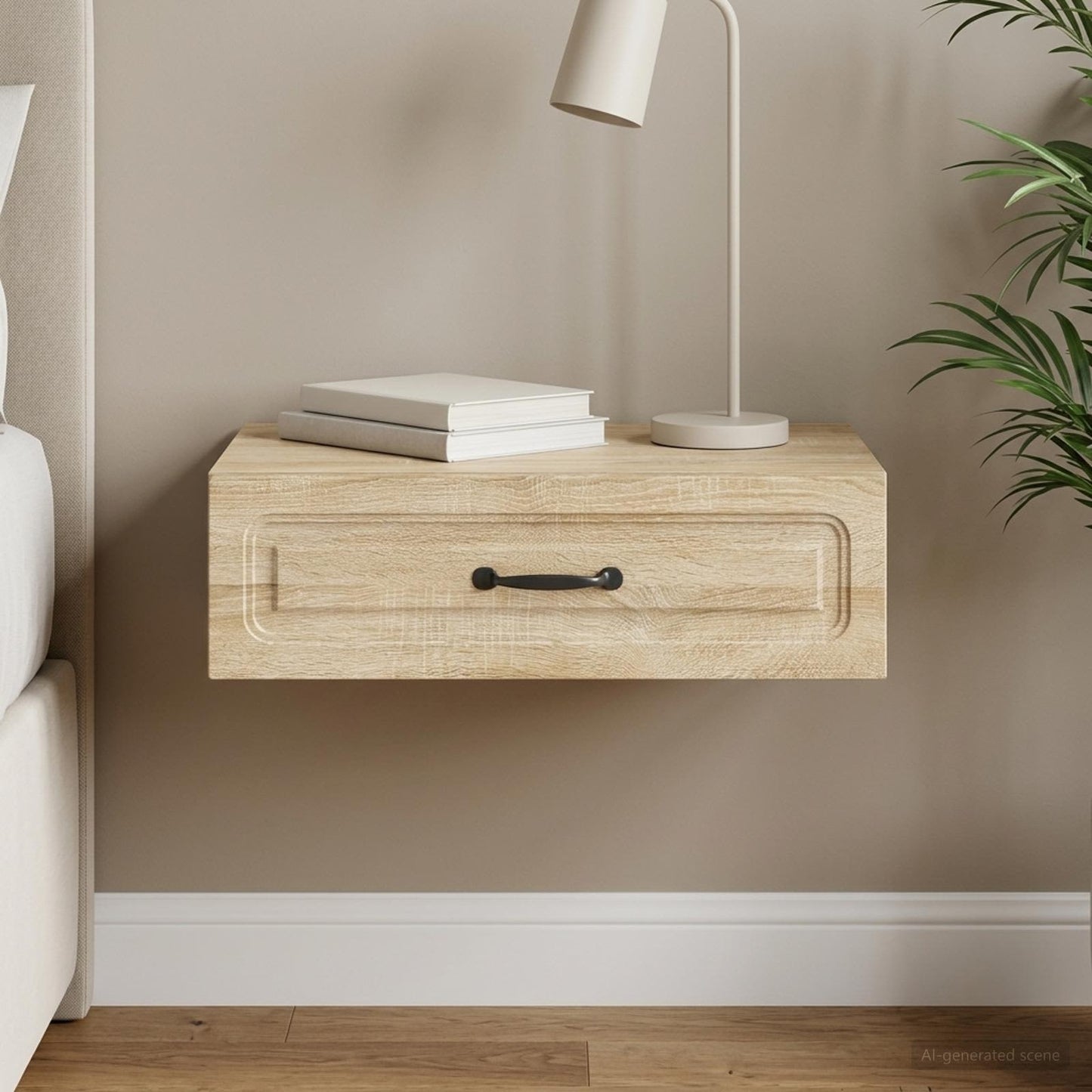 Wandmontierter Beistelltisch Sonoma-Eiche 59 x 34,5 x 17 cm
