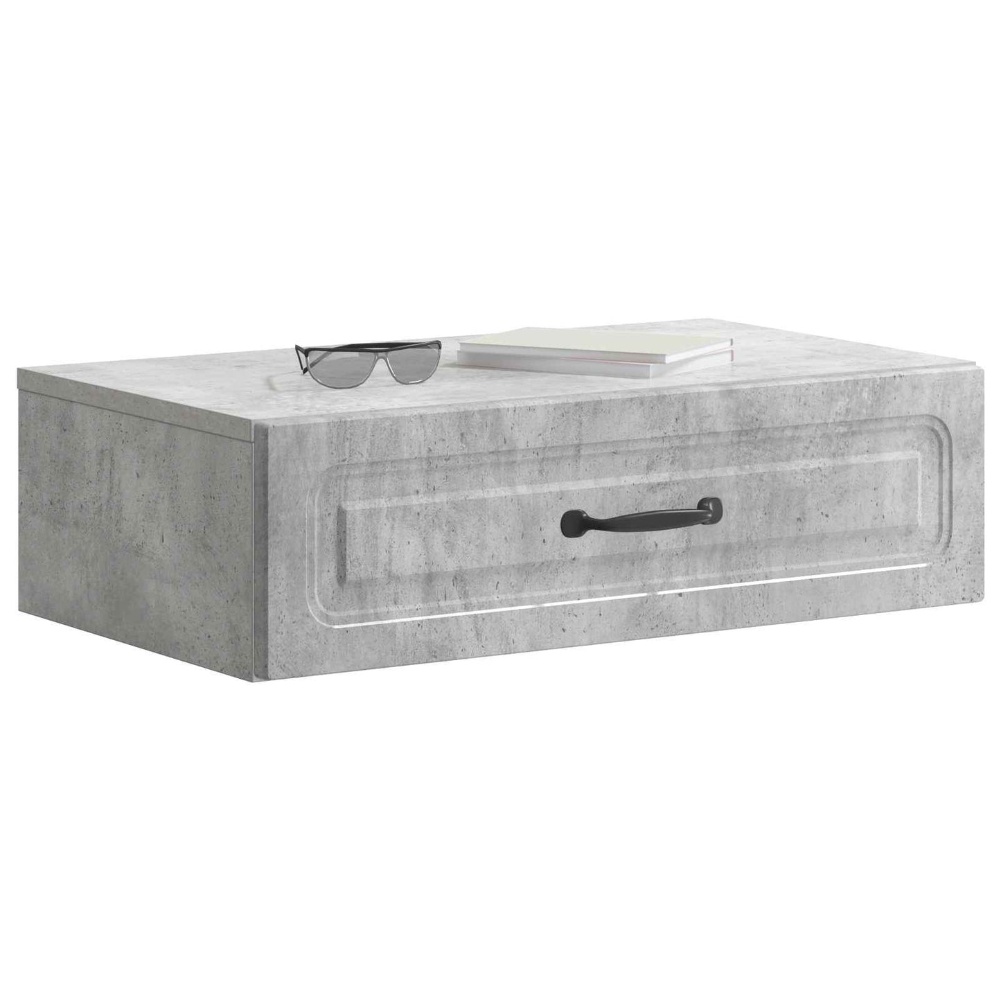 Wandmontierter Beistelltisch Betongrau 59 x 34,5 x 17 cm